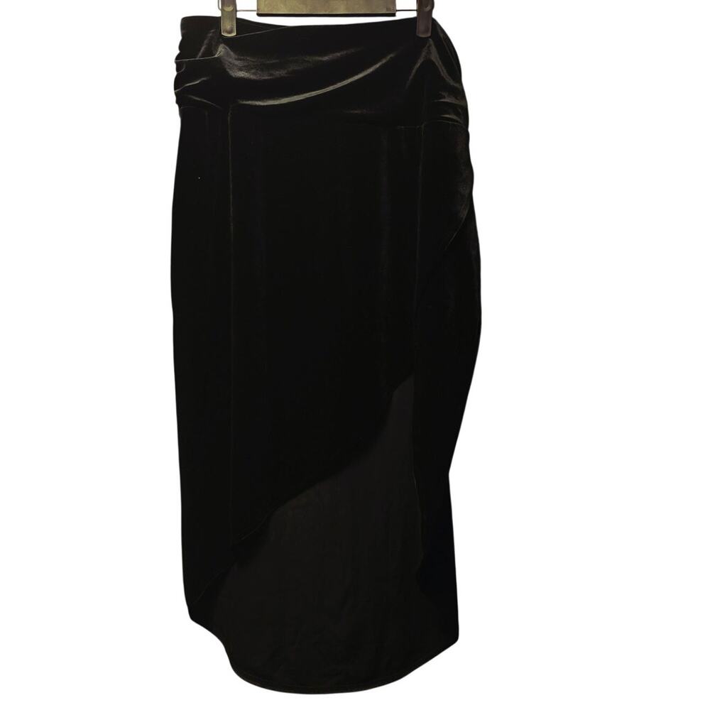 BAR 111 black velvet diagonal skirt size XXL whimsygoth darkfairy - Picture 1 of 5